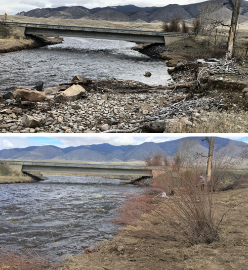 Mahaney Bank restoration, before and after.