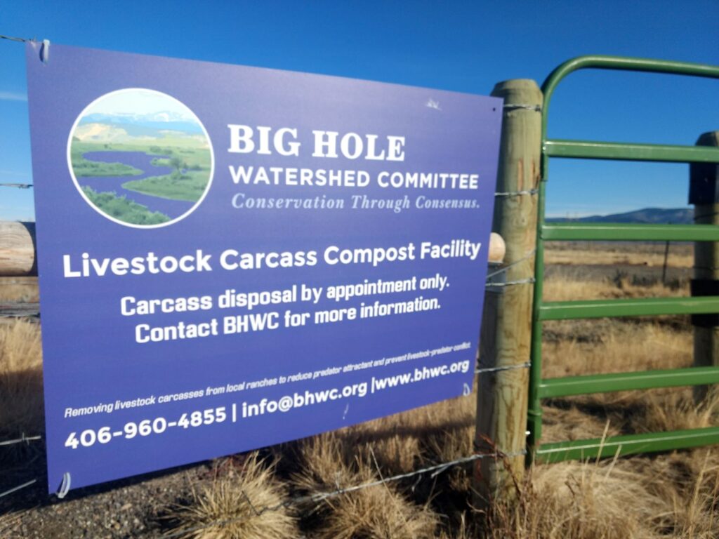 Sign at BHWC compost site